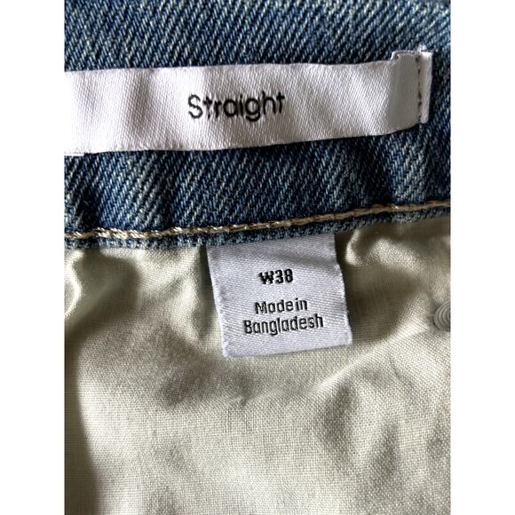 Calvin‎ Klein Mens Shorts Size 38W 38 W Light Blue Cuffed Straight Raw Edge - Picture 5 of 5